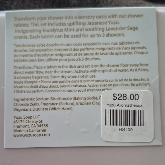 Yuzu White Shower Tablets Aromatic Set - Picture 3 of 3